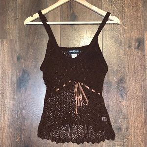 Cool Line Ltd Crochet Top; Size M